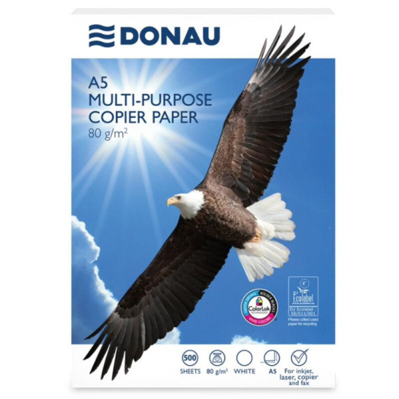 Папір для друку DONAU A5 80 г/м2, 500 арк., білий